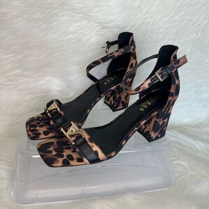 Guess Animal Print Block Heels